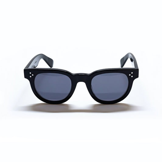 A front view of the FDR Sunglasses frame. It's the Glossy Black variant.