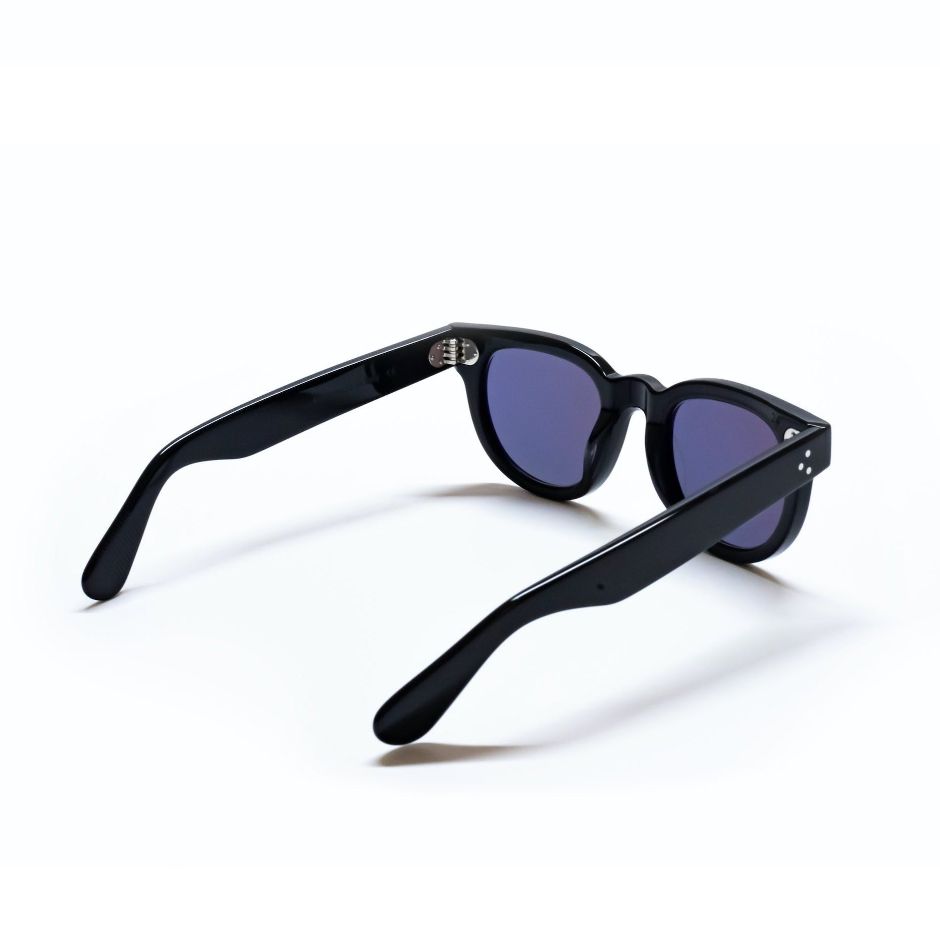 A back view of the FDR Sunglasses frame. It's the Glossy Black variant.
