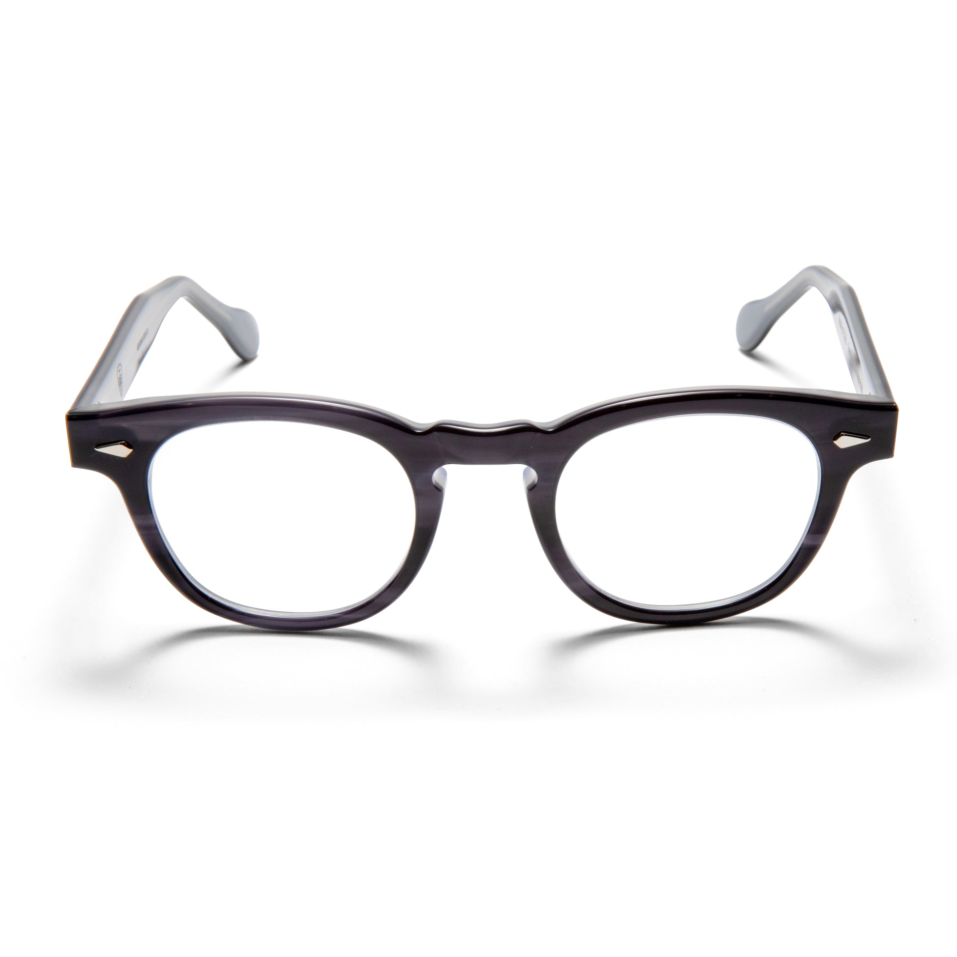 A front view of the midnight Arnel USA frame—the Vintage eyewear.