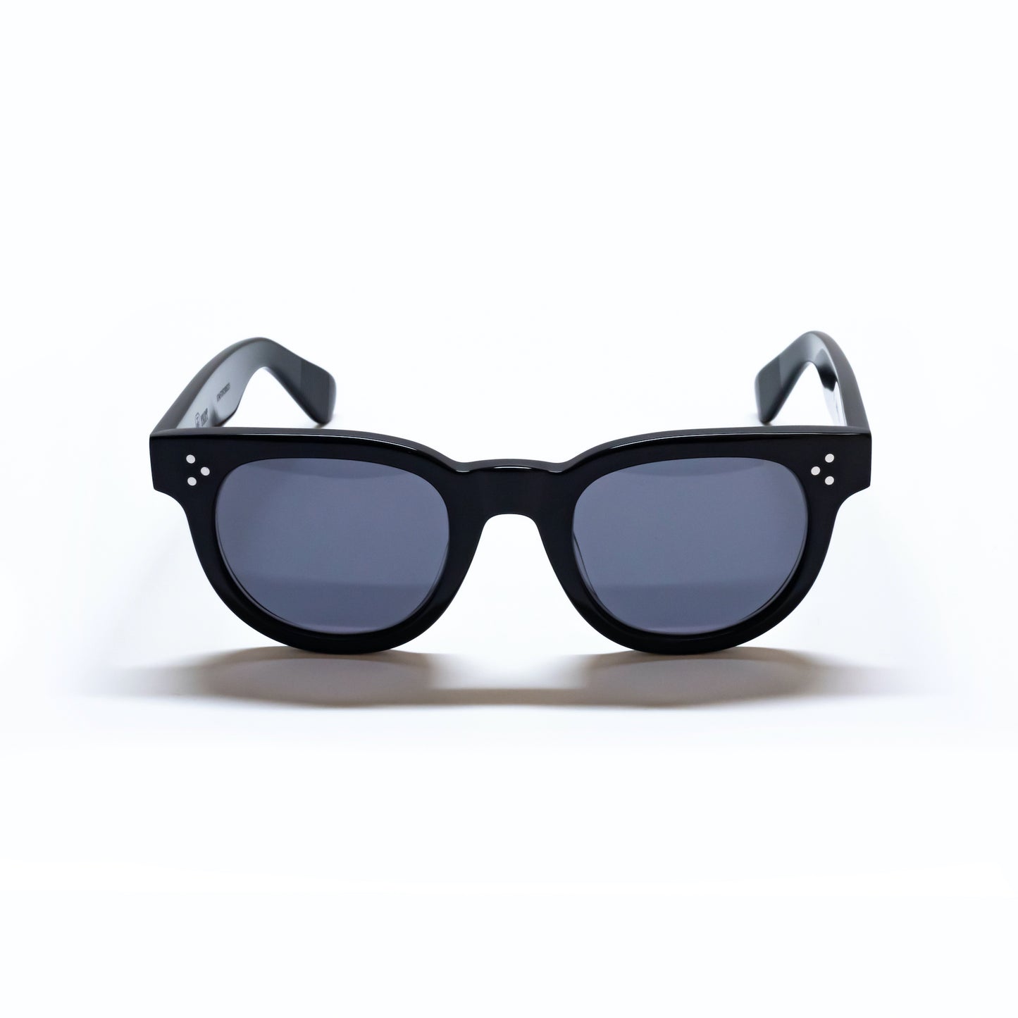 A front view of the FDR Sunglasses frame. It's the Glossy Black variant.