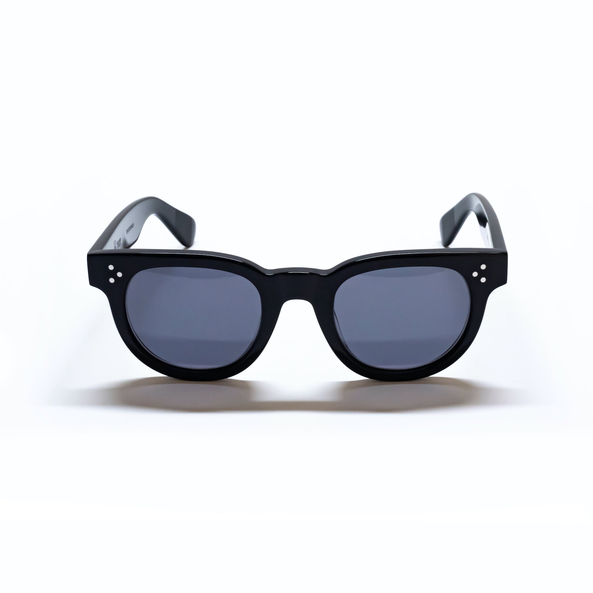A front view of the FDR Sunglasses frame. It's the Glossy Black variant.