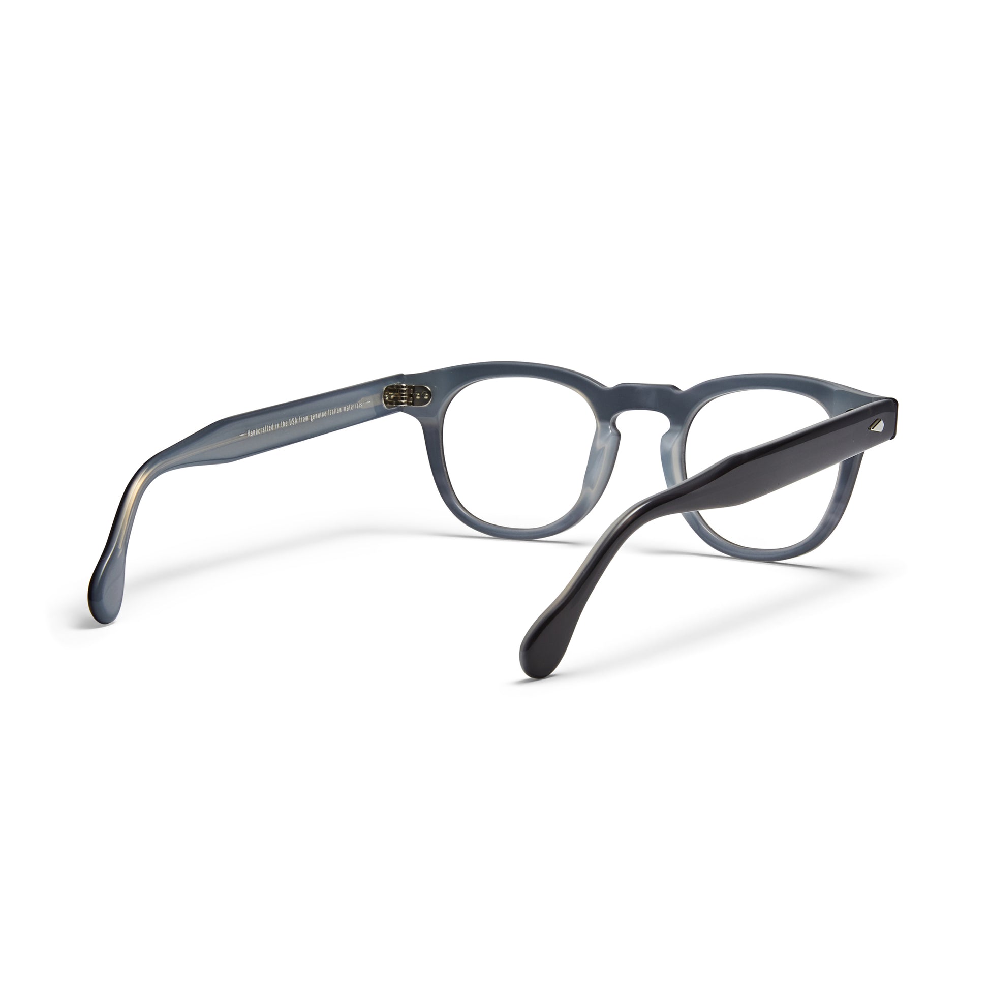 A back view of the midnight Arnel USA frame—the Vintage eyewear.