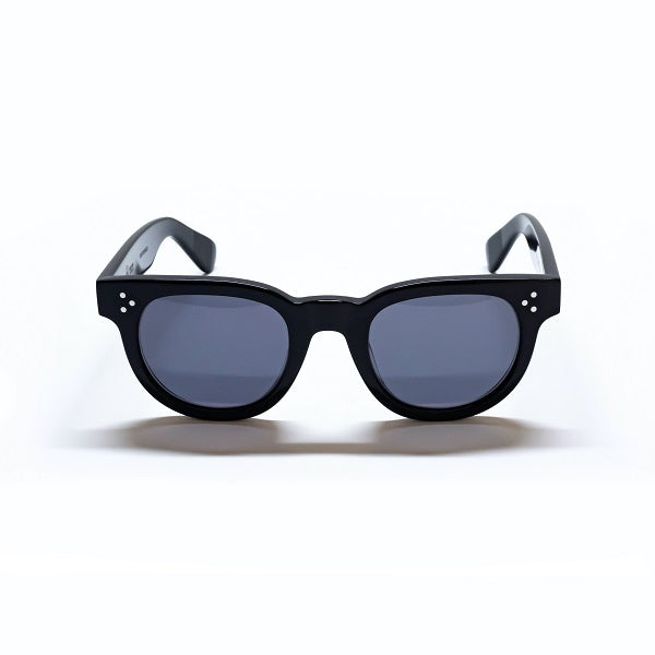 A front view of the FDR Sunglasses frame. It's the Glossy Black variant. 