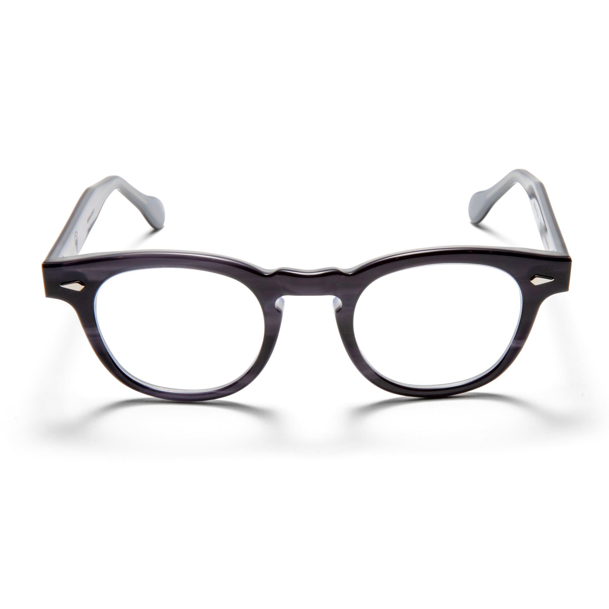 A front view of the midnight Arnel USA frame—the Vintage eyewear. 