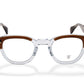 A front view of the smoke brown & clear Arnel Italy frame—the classic eyeglasses. 