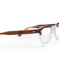 A side view of the smoke brown & clear Arnel Italy frame—the classic eyeglasses. 