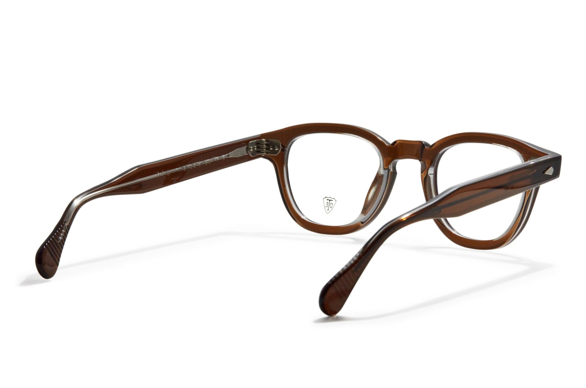 A back view of the smoke brown Arnel frame—the classic eyeglasses. 