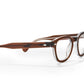 A side view of the smoke brown Arnel frame—the classic eyeglasses. 