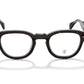 A front view of the smoke gray Arnel frame—the classic eyeglasses. 