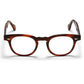 A front view of the Havana Sunrise Arnel USA frame—the Vintage eyewear. 