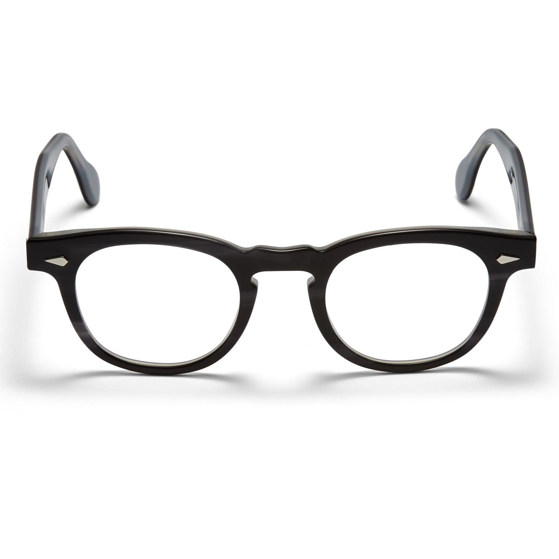 A front view of the midnight Arnel USA frame—the Vintage eyewear. 