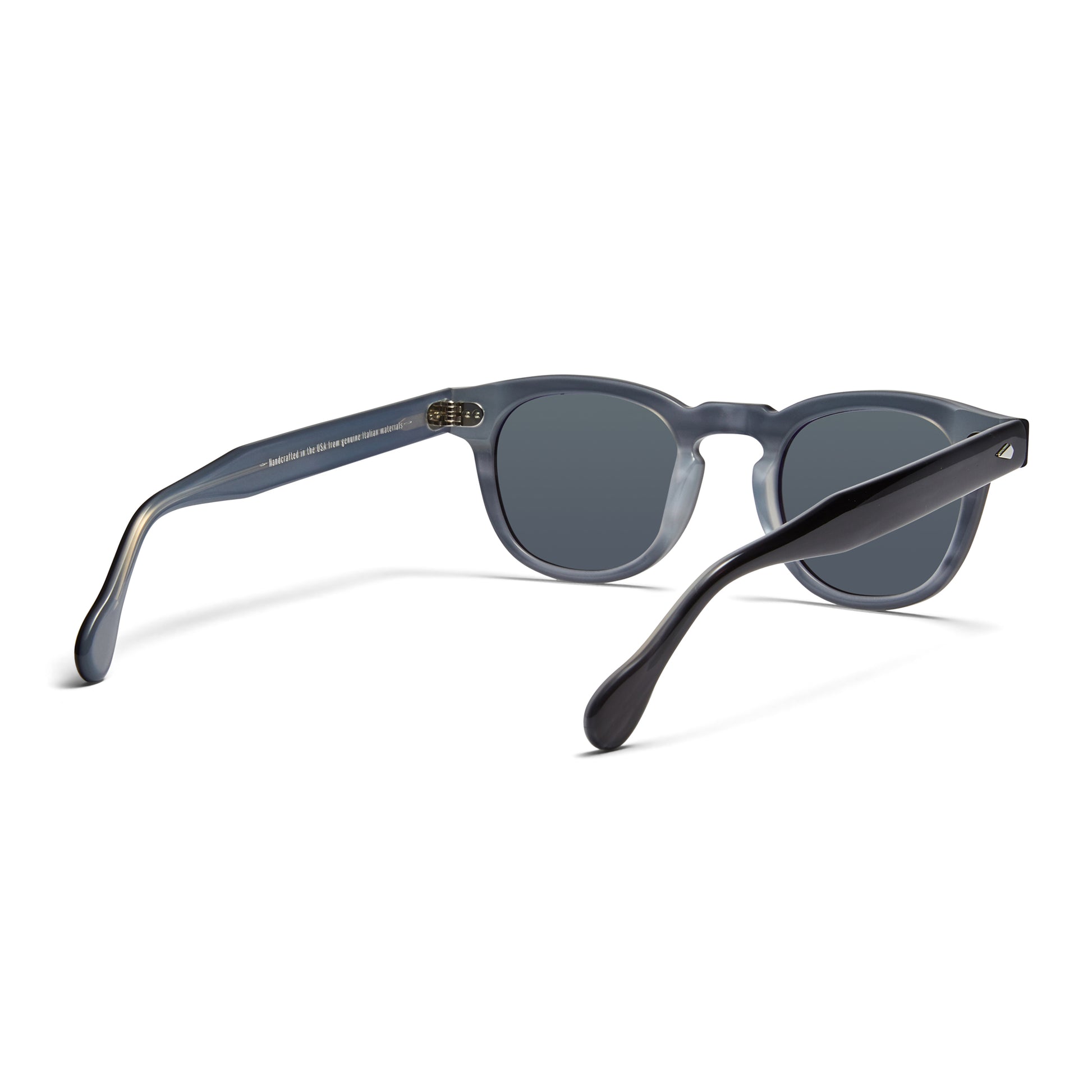 A back view of the midnight Arnel USA sunglass frame—the Vintage eyewear. 
